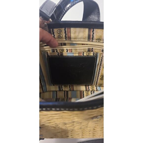 Brighton straw & Leather purse handbag In Excellent Condition - Picture 8 of 8